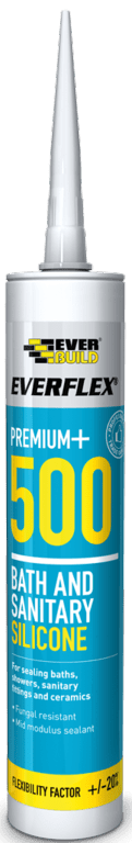 Everbuild Everflex 500 Bath & Sanitary Silicone 310ml - White