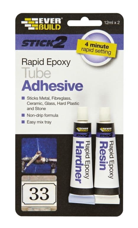 Everbuild Rapid Epoxy Adhesive - 12ml x 2