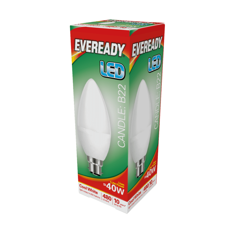 Eveready LED Candle - 40W 480lm B22