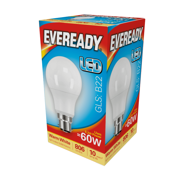 Eveready LED GLS 9.6w - 806lm Warm White 3000k B22