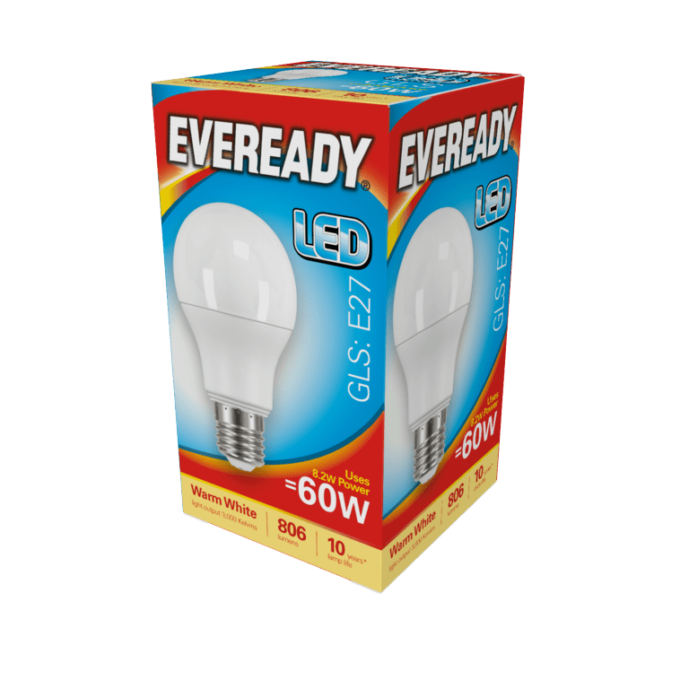 Eveready LED GLS 9.6w - 806lm Warm White 3000k E27