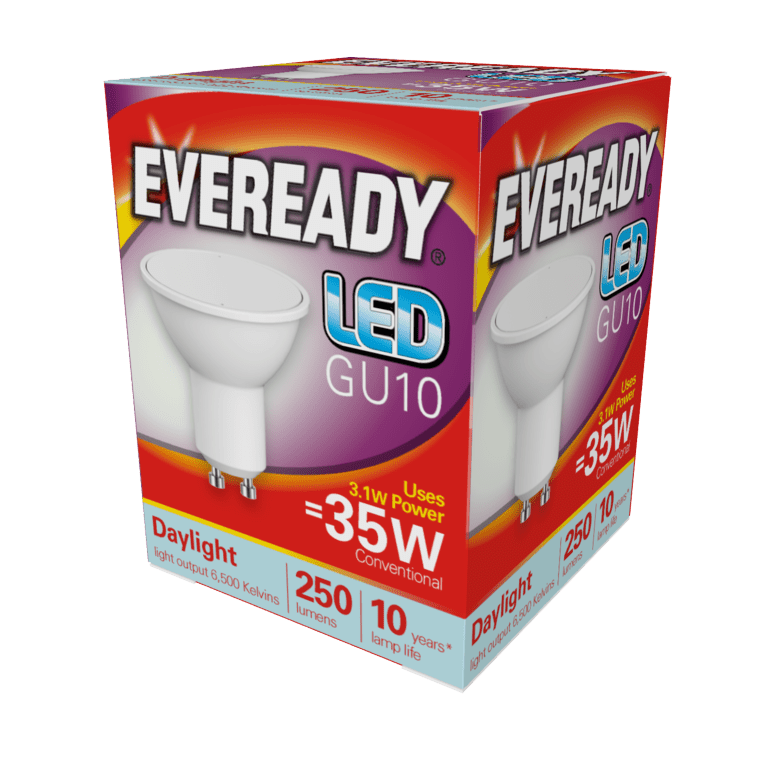 Eveready LED GU10 3W - 250lm Daylight 6500k