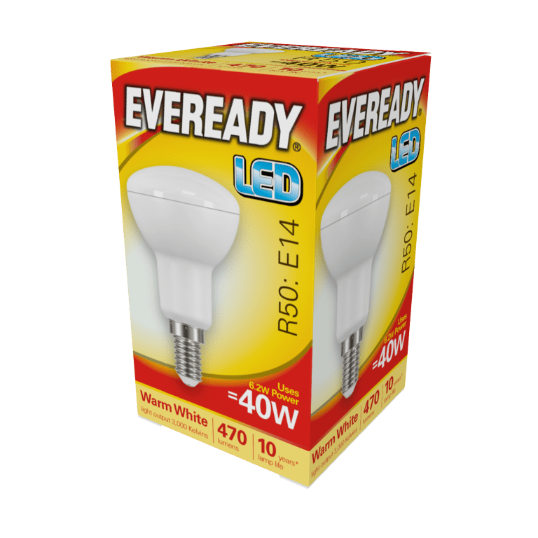 Eveready LED R50 6.2W - 470lm Warm White 3000k E14