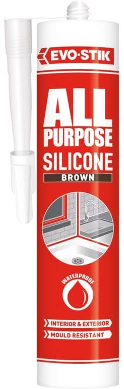 Evo-Stik All Purpose Flexible Silicone Sealant - Brown