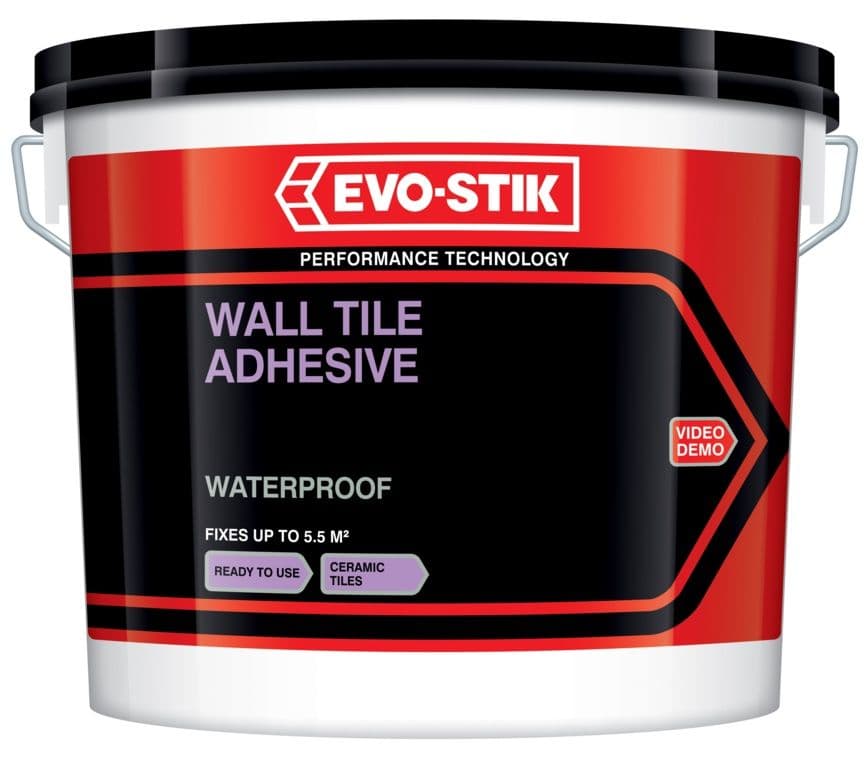 Evo-Stik Tile A Wall Waterproof Adhesive for Ceramic Tiles - Economy 1L