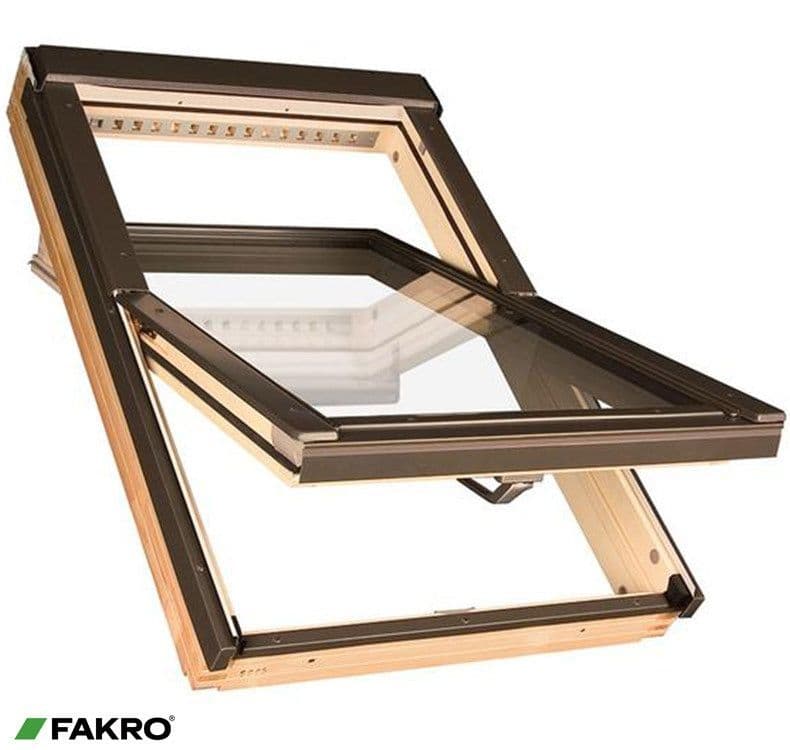 Fakro Pine Centre Pivot Window - 79 x 98cm