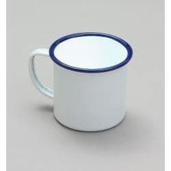 Falcon Traditional Enamel White Mug - 8cm x 284ml