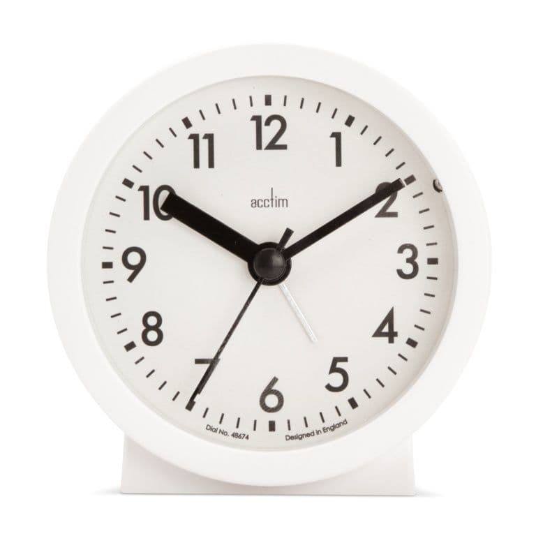 Gaby Alarm Clock With Snooze - White