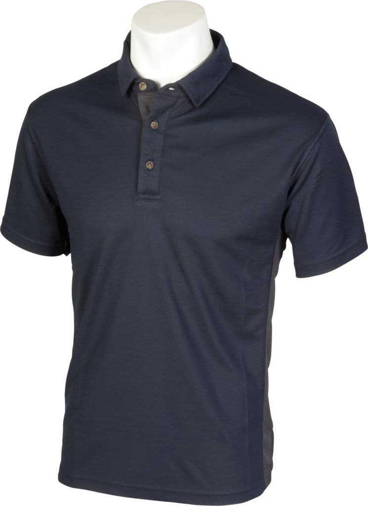 Glenwear Cuillin Unisex Breathable Polo Shirt - XXL Navy/Grey
