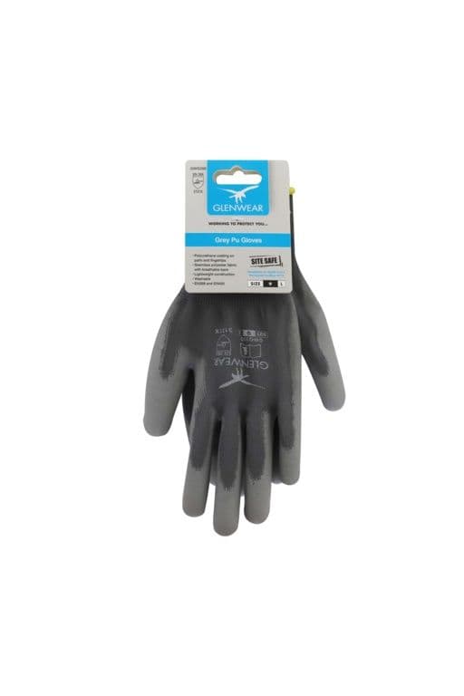 Glenwear Grey PU Glove - Large