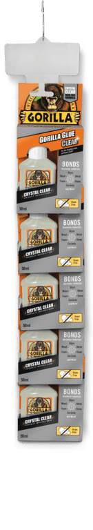 Gorilla Clear Glue 50ml - 5 Piece Clip Strip
