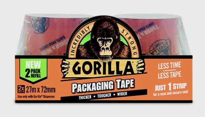 Gorilla Packaging Tape - 2 x 27m Refill