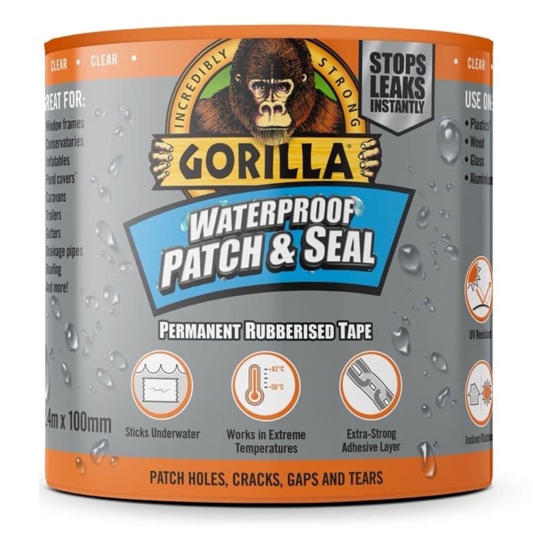 Gorilla Waterproof Patch & Seal Clear Tape - 2.4m