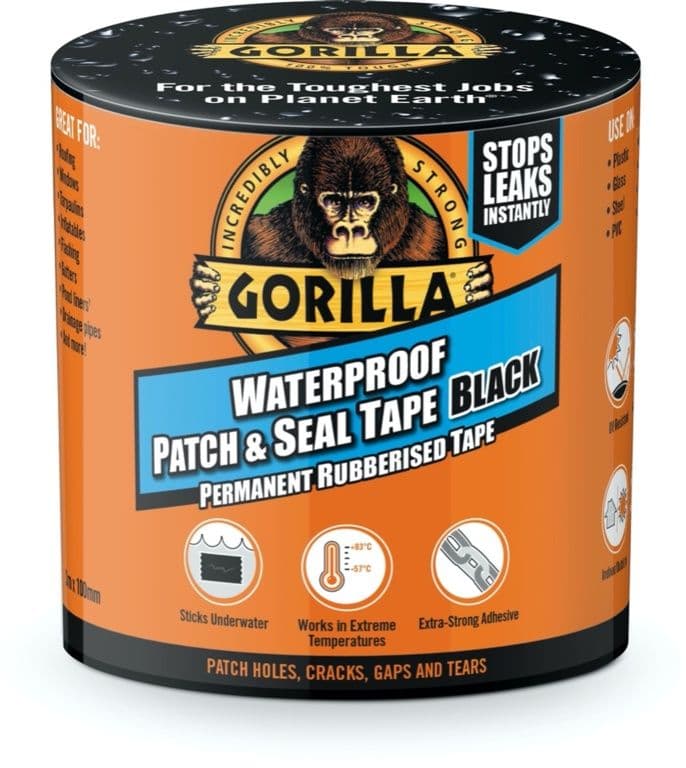 Gorilla Waterproof Patch & Seal Tape - 3m Black