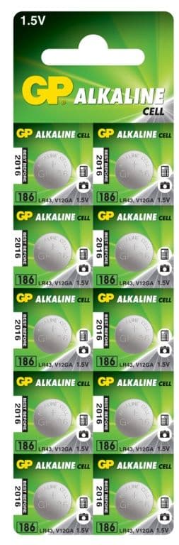 GP Coin Cell Batteries - LR43
