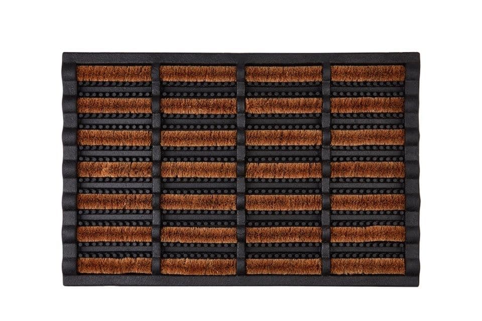 Groundsman Rubber & Coir Scraper Mat - Length 36cm x Width 32cm.