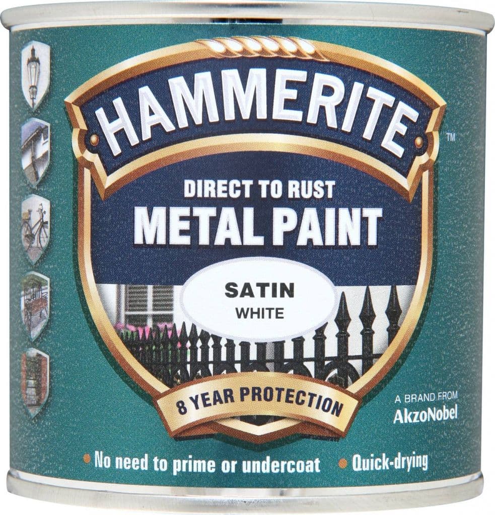 Hammerite Metal Paint Satin 250ml - White