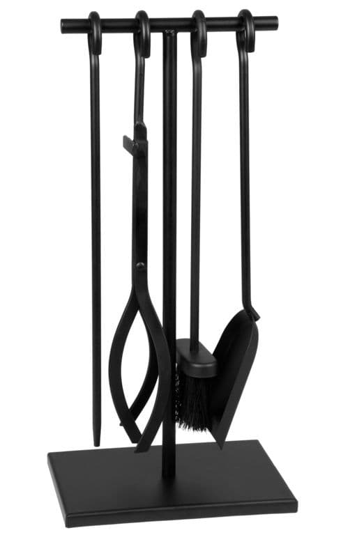 Hearth & Home Black Companion Set Rectangular Base 5 Piece - 18"