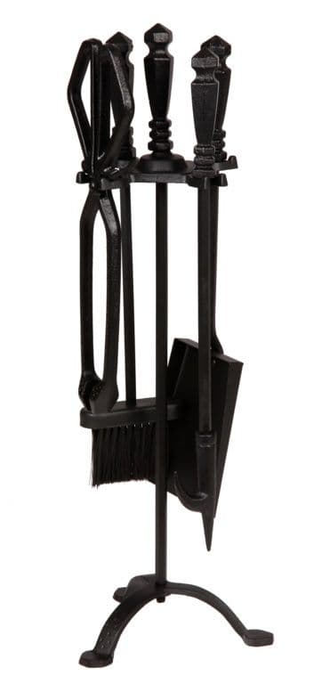 Hearth & Home Black Companion Temple Set 5 Piece - 24"