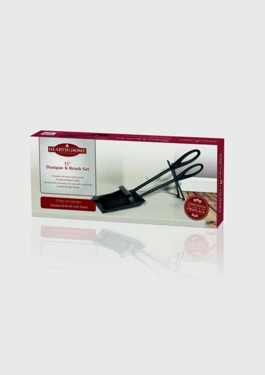 Hearth & Home Fireside Dustpan And Brush Set - Black 15"