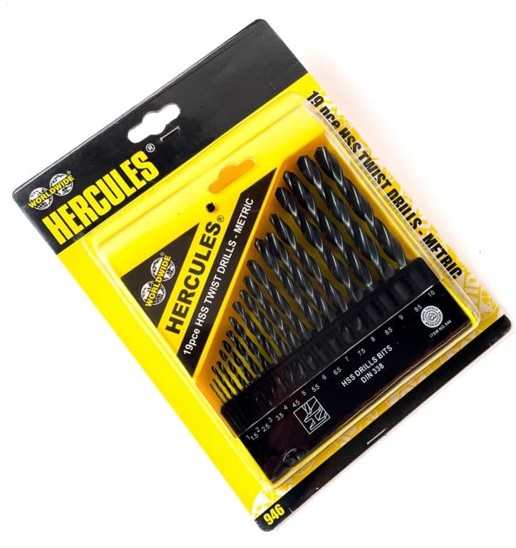 Hercules Hss Twist Drill Set - 19 Pc