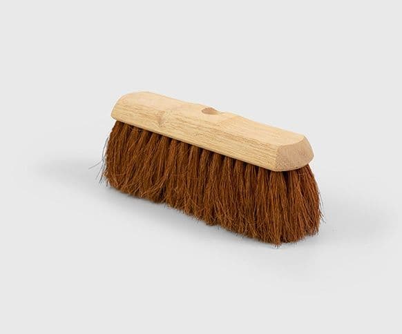 Hill Brush Broom Head - Plain Stock, Filled Natural Coco - 10"