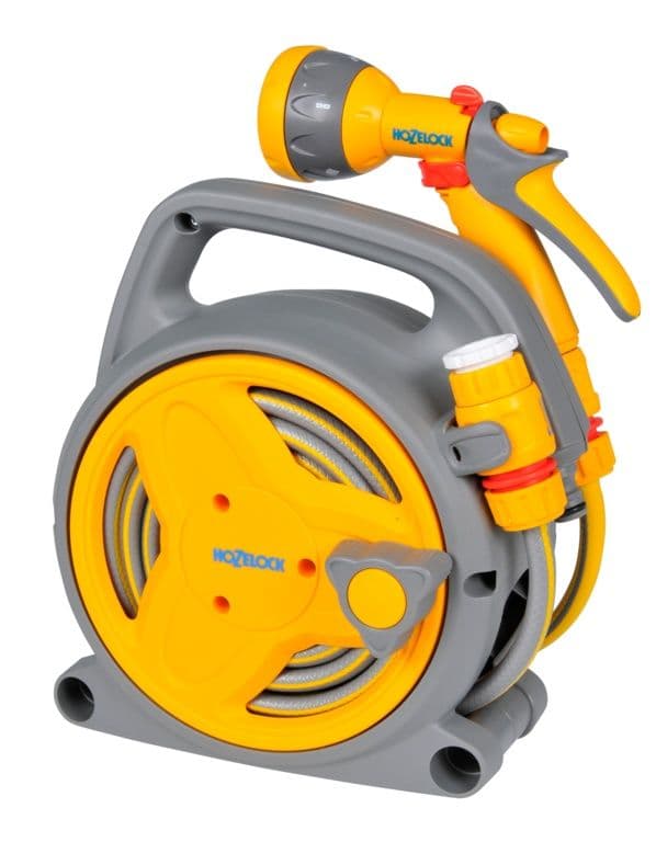 Hozelock Pico Reel With Hose/Fittings Spray Gun - 10M