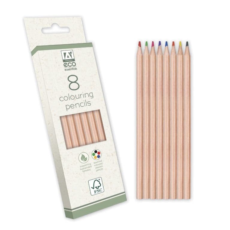 Ig Design Eco Essentials Colouring Pencils - 8 Pack