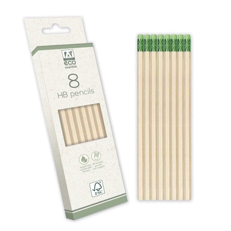 Ig Design Eco Essentials HB Pencils - Pack 8