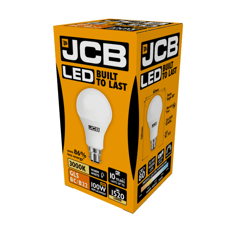 JCB LED A60 1520lm Opal 15w - B22 3000k