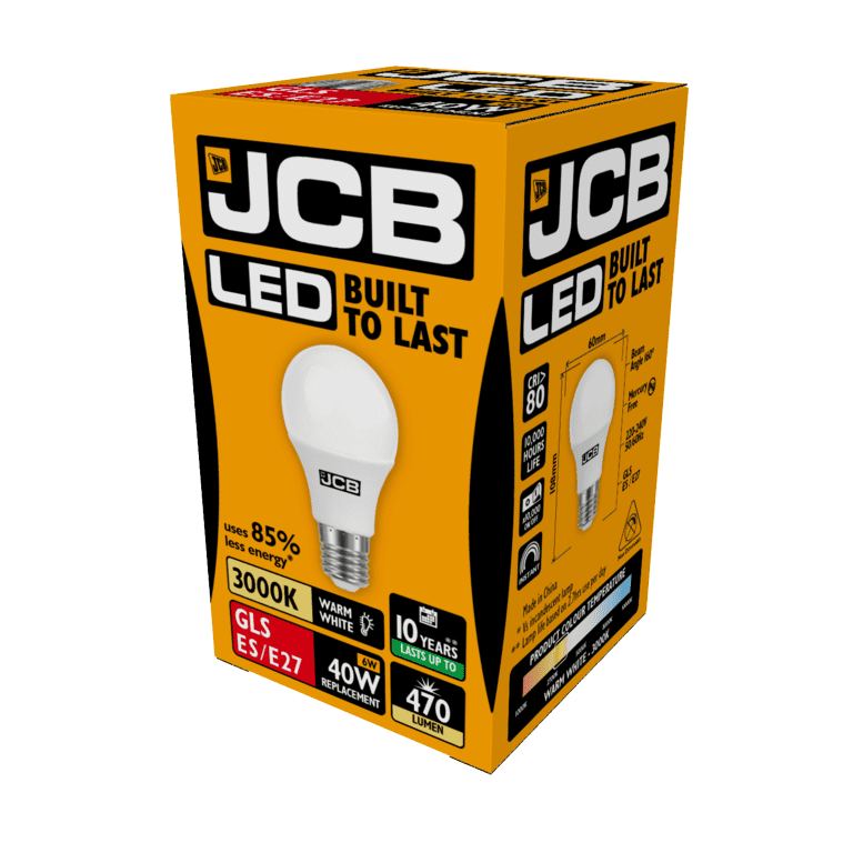 JCB LED A60 470lm Opal 6w - E27 3000k
