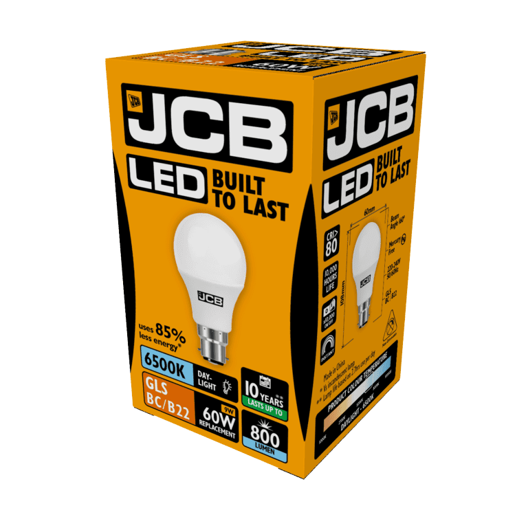 JCB LED A60 806lm Opal 10w - B22 6500k