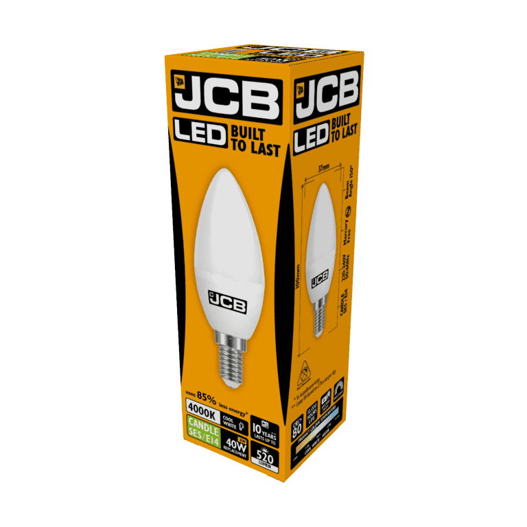 JCB LED C37 - 6W E14 Boxed