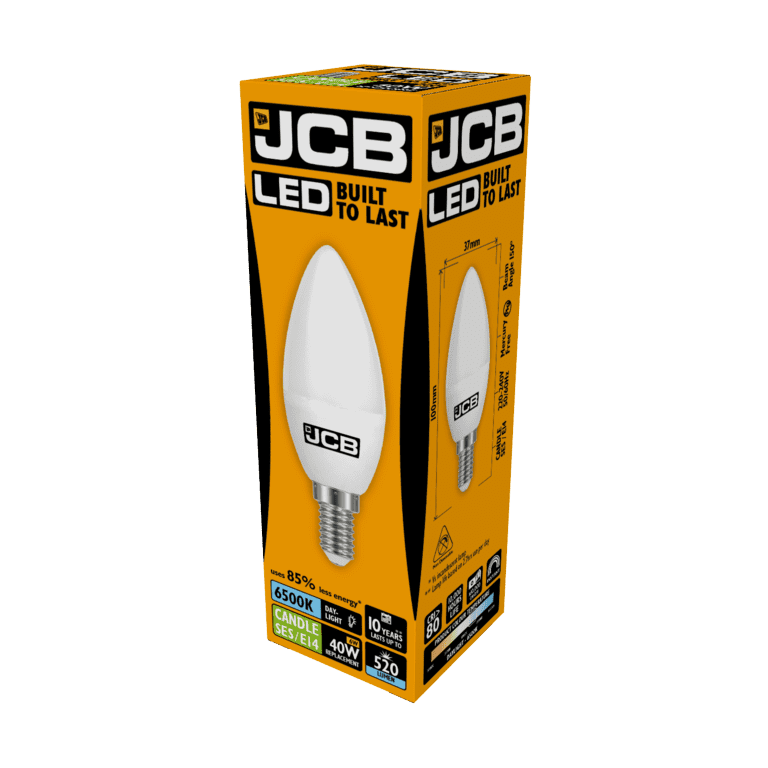 JCB LED Candle 470lm Opal 6w - E14 6500k