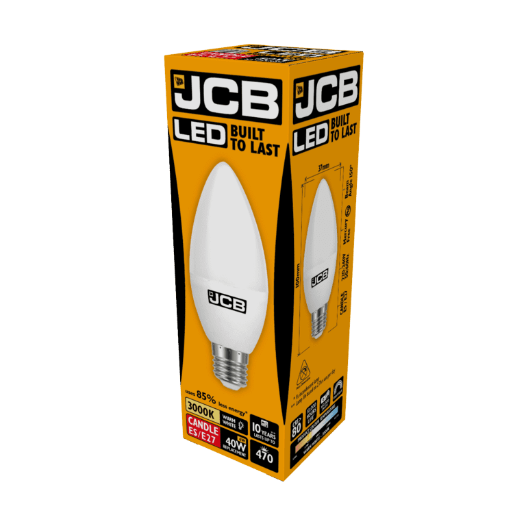 JCB LED Candle 470lm Opal 6w - E27