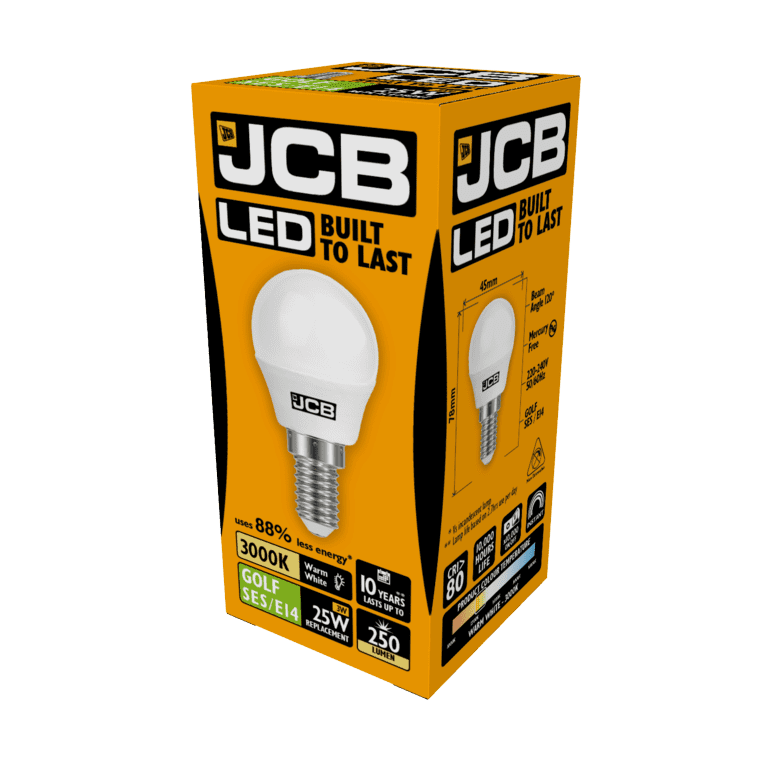 JCB LED Golf 250lm Opal 3w - SES Cap E14 2700k