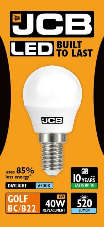 JCB LED Golf 520lm Opal 6w - E14 6500k