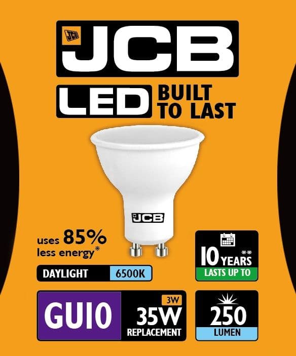 JCB LED GU10 3w - 250lm 6500k Daylight