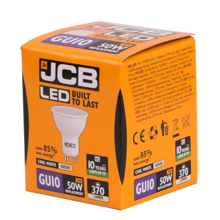 JCB LED GU10 - 5W GU10 Boxed