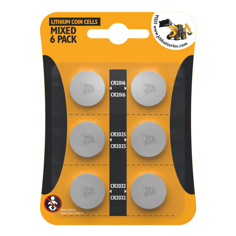 JCB Lithium 6 Pack Coin Cell