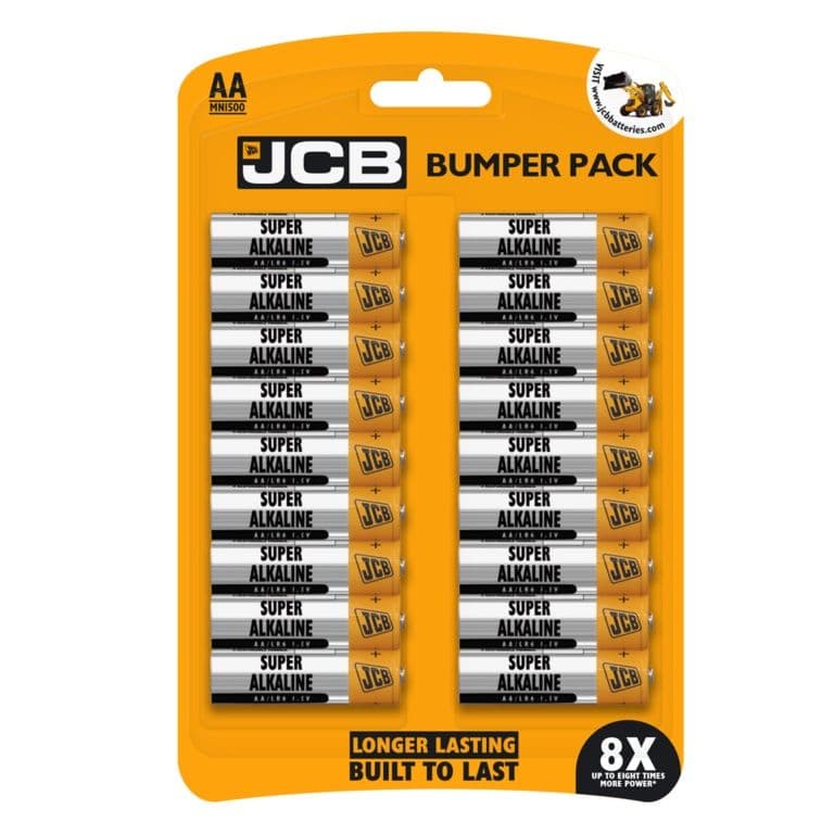 JCB LR6 / AA Alkaline - 18 Pack