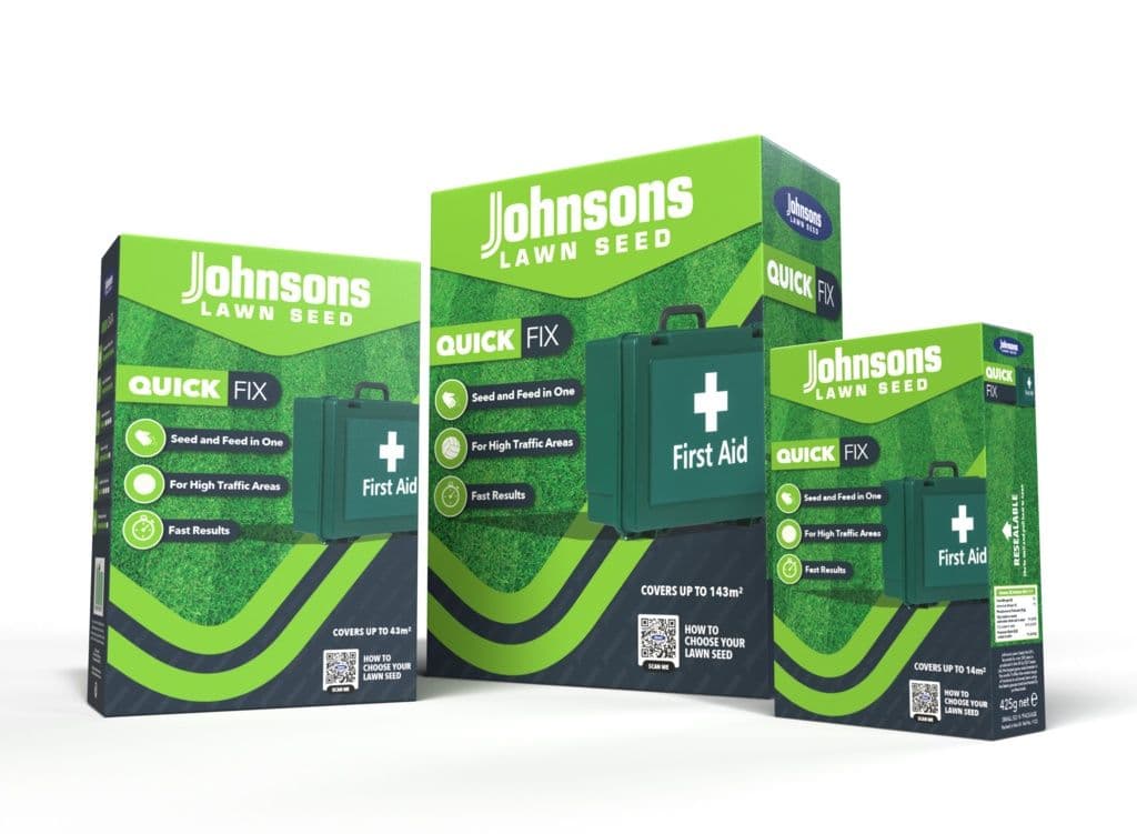 Johnsons Lawn Seed Quick Fix With Growmore - 14sqm/425g