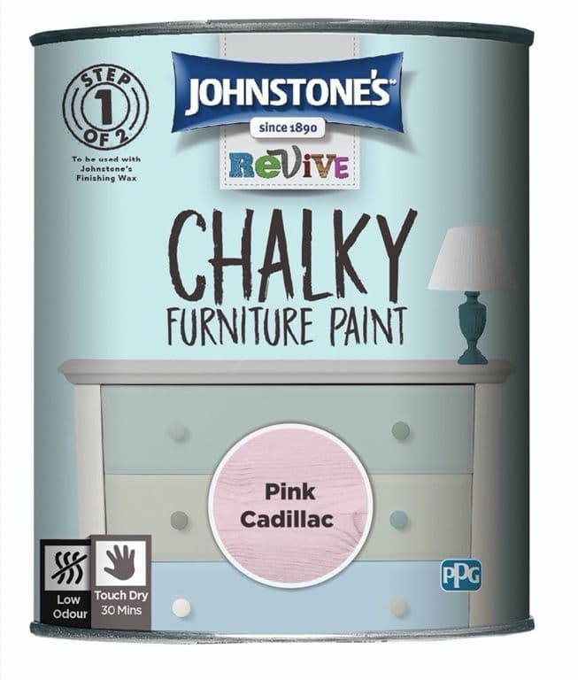 Johnstone's Chalky Furniture Paint 750ml - Pink Cadillac