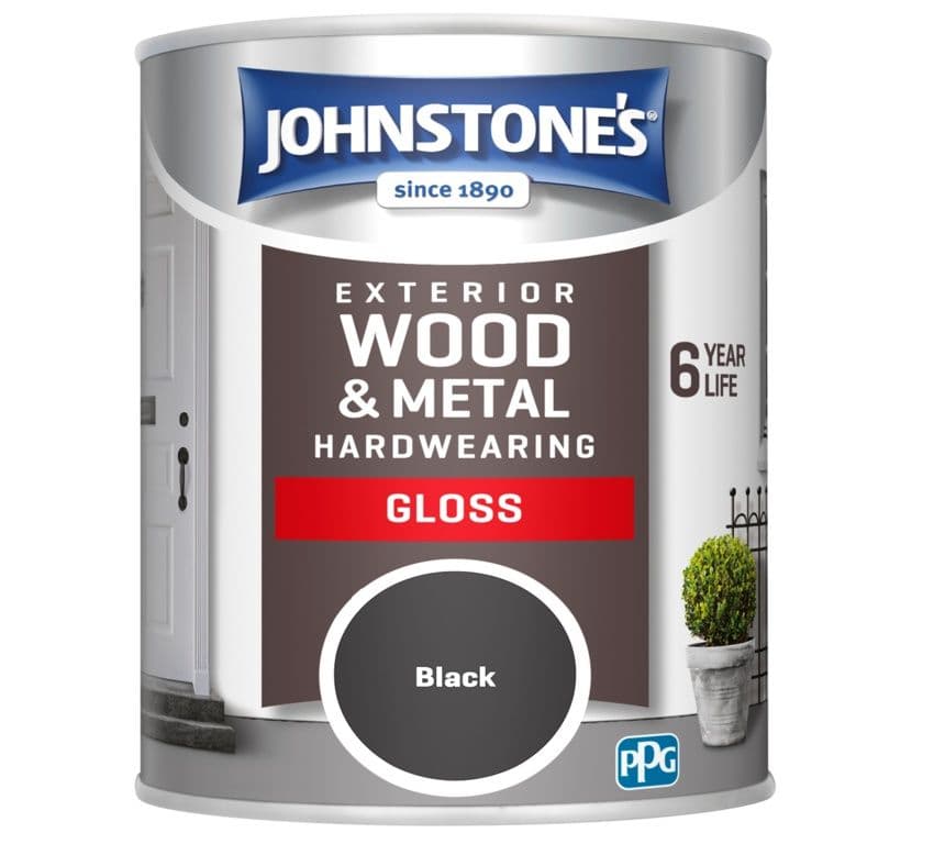 Johnstone's Exterior Hardwearing Gloss 750ml - Black
