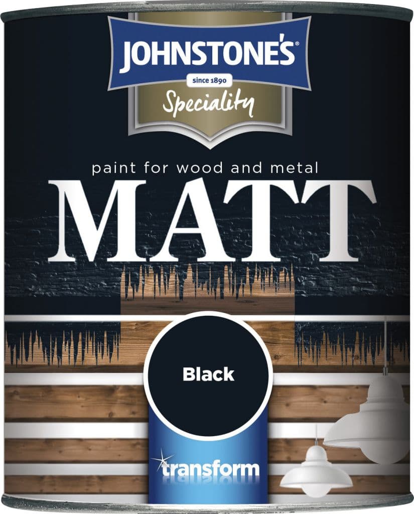 Johnstone's Paint For Wood & Metal - 250ml Black Matt