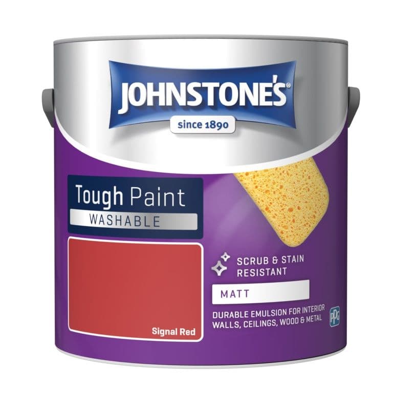 Johnstone's Washable Matt 2.5L - Signal Red