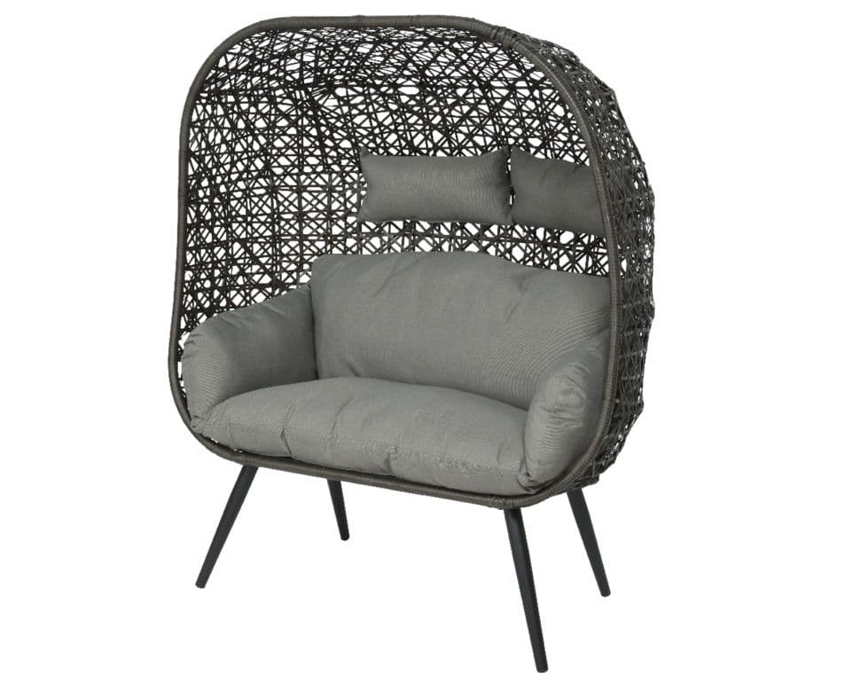 Kaemingk Palermo Standing Egg Chair - Double 130cm Dark Grey
