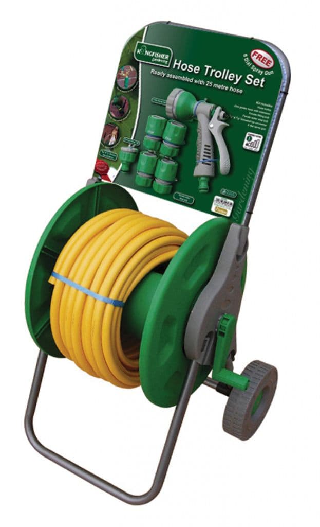Kingfisher Assembled Hose Trolley Set - 25m