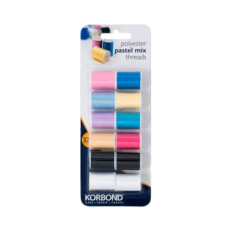 Korbond Pastel Mix Thread Collection - 12 x 32