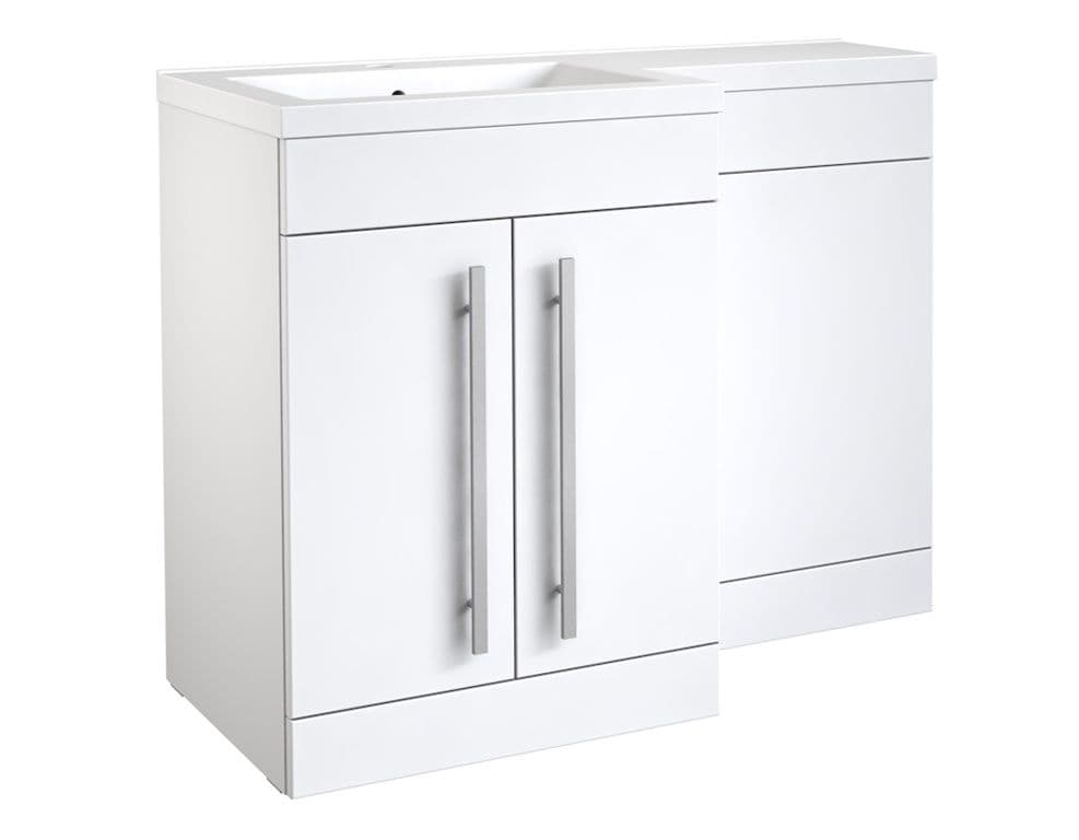 Kvit Matrix 2 Door Basin Unit - Gloss White 600mm